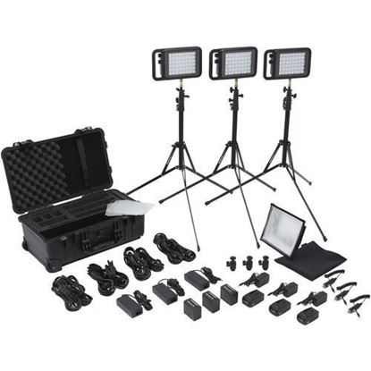 Picture of Litepanels Lykos BiColor Flight Kit with Battery Bundle - US