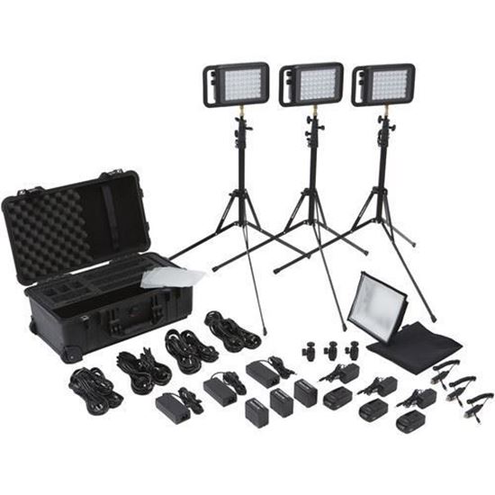 Picture of Litepanels Lykos BiColor Flight Kit with Battery Bundle - US