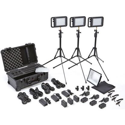 Picture of Litepanels Lykos BiColor Flight Kit with Battery Bundle - UK