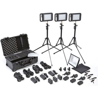 Picture of Litepanels Lykos BiColor Flight Kit with Battery Bundle - EU