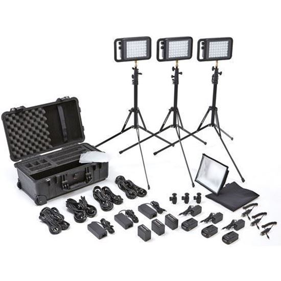 Picture of Litepanels Lykos BiColor Flight Kit with Battery Bundle - EU