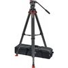Picture of Sachtler System FSB 4 Fluid Head with Sideload Plate, Flowtech 75 Carbon Fiber Tripod with Mid-Level Spreader and Rubber Feet