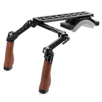 Picture of Wooden Camera - Shoulder Rig (Mid, Brown Leather)