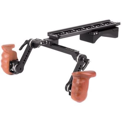 Picture of Wooden Camera - Shoulder Rig v2 (Mid, Wooden Grip)