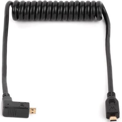 Picture of Wooden Camera - WC Coiled Right Angle Micro HDMI to Micro HDMI (12")