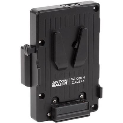 Picture of Wooden Camera Pro Gold Mount Camera Side to V-Mount Battery Side Adapter (3x D-Tap and Digital Fuse)
