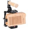 Picture of Wooden Camera - Unified BMPCC4K / BMPCC6K Camera Cage (Blackmagic Pocket Cinema Camera 4K / 6K) with Wood Grip