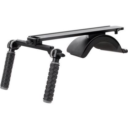 Picture of Wooden Camera Base Shoulder Rig v3 (Rubber Handles)