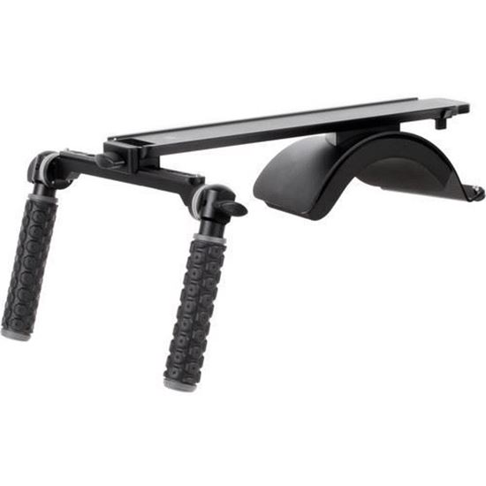 Picture of Wooden Camera Base Shoulder Rig v3 (Rubber Handles)