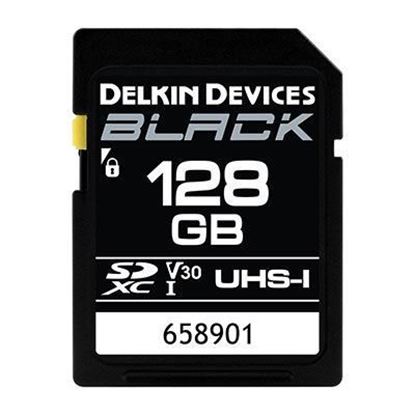 Picture of Delkin BLACK 128GB UHS-I V30 U3 90MB/s SDXC Card