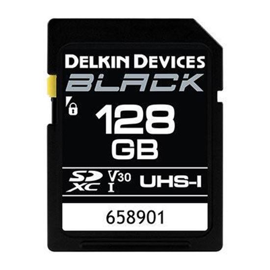 Picture of Delkin BLACK 128GB UHS-I V30 U3 90MB/s SDXC Card