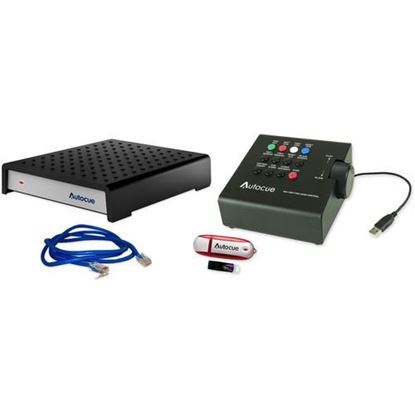 Picture of Autocue/QTV QMaster SDI and QBox V6 Package with USB Multi-Button Hand Control